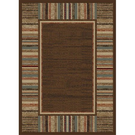 CONCORD GLOBAL 5 ft. 3 in. x 7 ft. 3 ft. Soho Border - Brown 61285